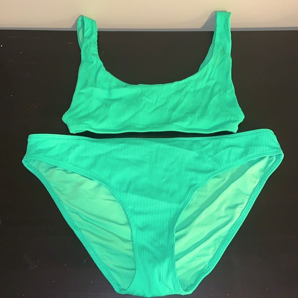 Neon green aerie bikini